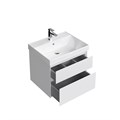 CUB.60.2/WHT.M Тумба CUBO подвесная с ящиками 60, белая матовая - фото 129621