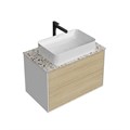 KMPMCb80MVc2 Тумба PLAZA Modern подвесная 80, push, 2 ящика, дуб виченца - фото 130144