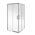 LN.100.SSD.CR Душевой уголок LINDO, раздвижной с функцией soft close, квадратный, 100х100х195, хром - фото 130254
