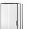 LN.100.SSD.CR Душевой уголок LINDO, раздвижной с функцией soft close, квадратный, 100х100х195, хром - фото 130257