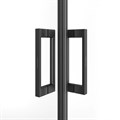 LN.100.SSD.BLK.M Душевой уголок LINDO, раздвижной с функцией soft close, квадратный, 100х100х195, матовый черный - фото 130260